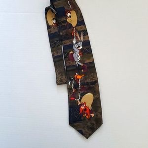 Sam Daffy Bugs Taz Looney Tunes tie